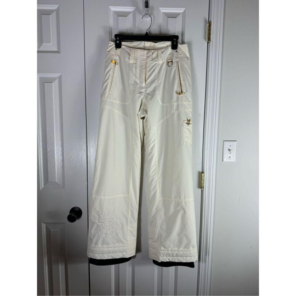 Metropolis Womens Cream Winter Lined Pants Size 8